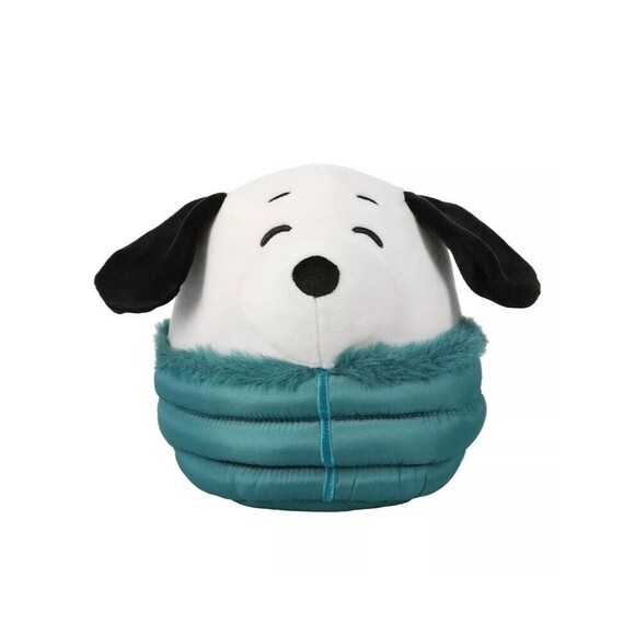 Squishmallows Peanuts Christmas Holiday Snoopy in Puffer Jacket 6.5" - Picture 1 of 10